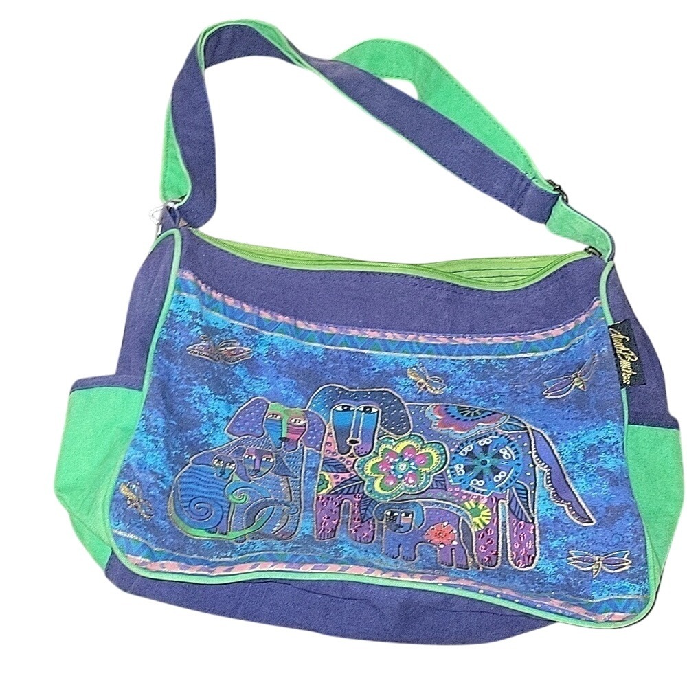 Laurel Burch Feline & Canine‎ Crossbody Shoulder Bag Colorful Art Print